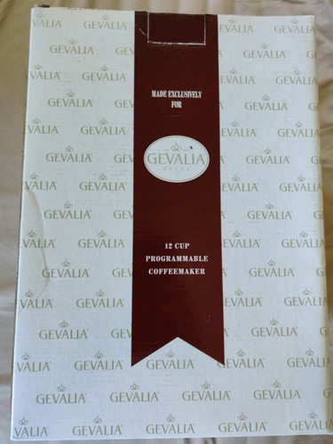 New Gevalia C-60A Programmable 12-Cup Black Coffee Maker W/ Glass Carafe