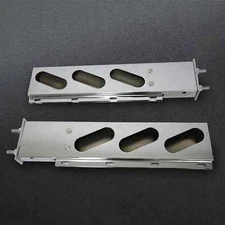 2PCS Truck Stainless Mud Flap Hanger Rear Bar Oval Light Cutouts Spring Loaded