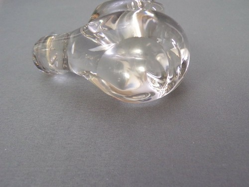 Vintage Art Glass Paperweight Clear Hand Formed Snail Figure Mid Century 4x3x2 - Picture 4 of 7