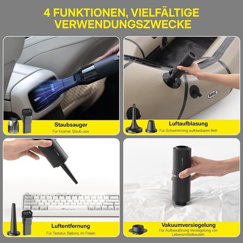 Handstaubsauger, 15000Pa Saugleistung, 4-in-1 Mini-Akku Staubsauger mit waschbar - Bild 12 von 12