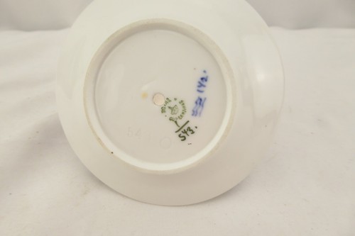 Royal Copenhagen Blue Fluted Half Lace Gold Trim 543 Egg Cup Attached Plate C - Picture 5 of 5