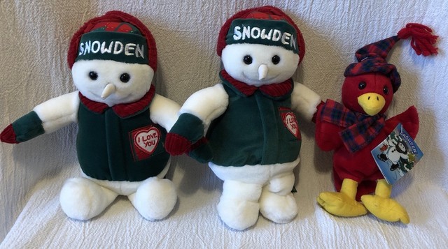 Three Plush Target Snowden & Friends Snowman & Red Cardinal Commonwealth | eBay
