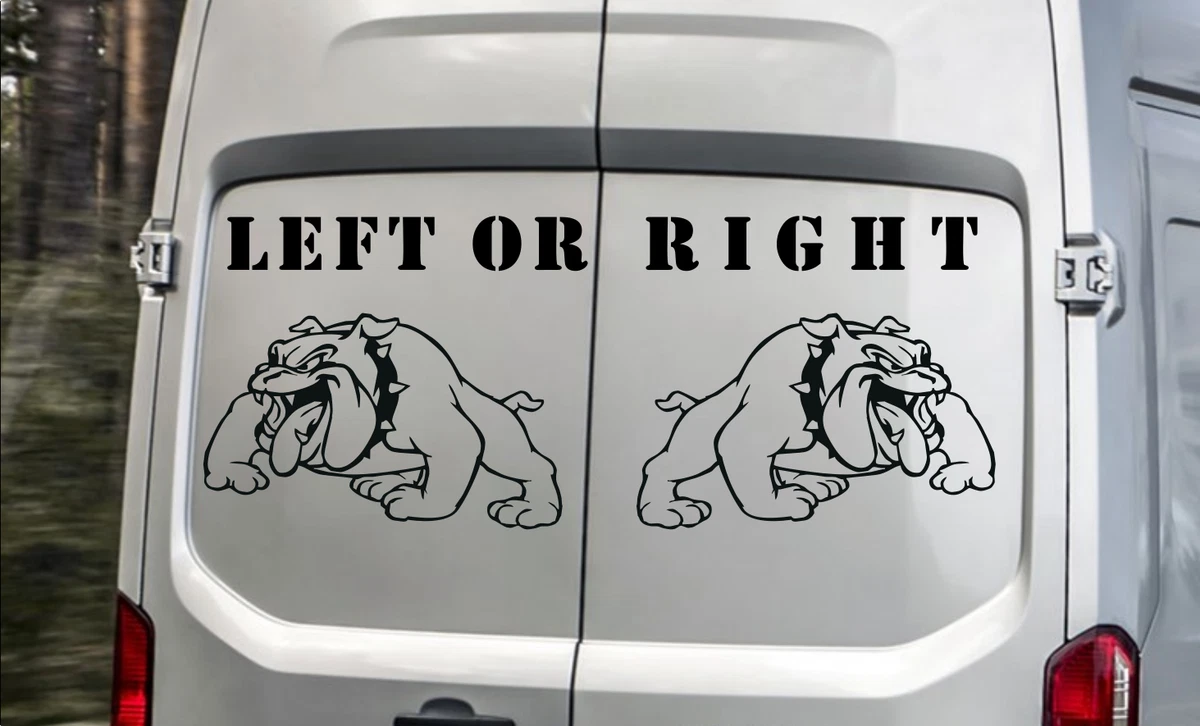 English bulldog top car window decals