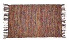 Cotton Rich Yarn Multicolour Stripe Handloom Rug 60 x 90 cm