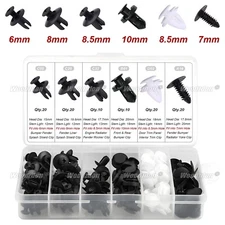 100pc Car Body Push Pin Fender Liner Clip Bumper Fastener Interior Trim Retainer