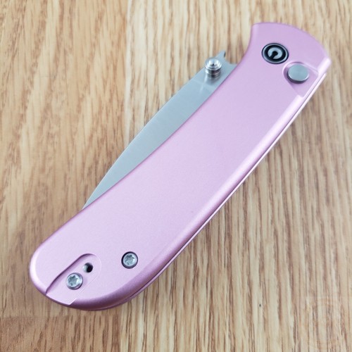 Civivi Qubit Folding Knife 2.98" Sandvik 14C28N Steel Blade Pink Aluminum Handle - Picture 9 of 12