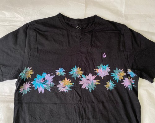 Volcom Tropical Floral Black Short Sleeve T Shirt Graphic Men's S/P Small - Picture 2 of 16