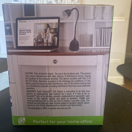 New Greenlite Energy Saving LED Desk Lamps (Black) 3.5 Watts 30K Hours - 2 Pack - Picture 3 of 5