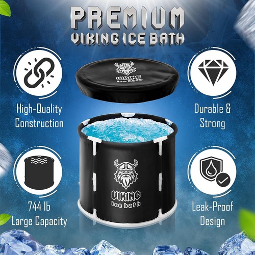 Portable Ice Bath / Cold Plunge Tub with lid for Therapy/Recovery for Athle - Picture 3 of 9