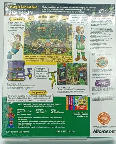 The Magic School Bus - Explores the Rainforest (Microsoft) PC CD-ROM - Picture 2 of 2