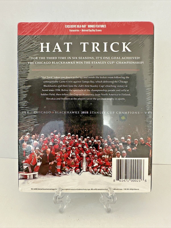 HAT TRICK Chicago Blackhawks Stanley Cup Bluray with Slipcover NEW