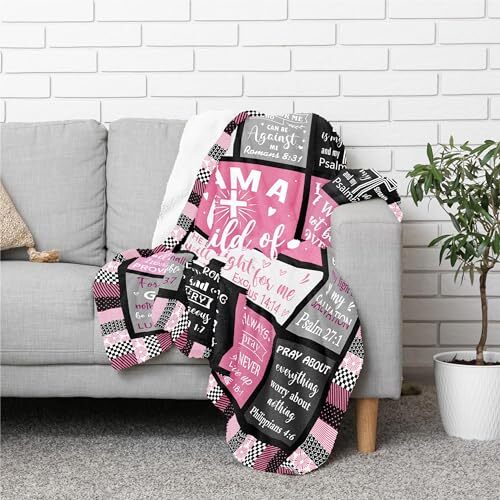 Christian Gifts for Women Blanket 60"x50" - I Am a Child of God Blankets - - Picture 5 of 9