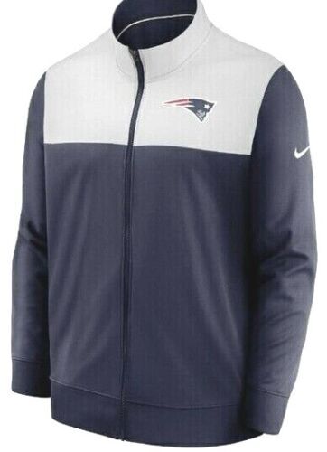 Nike New England Patriots NFL Full Zip Jacket Navy Blue Gray NKB6-006Y Size XXL - Picture 1 of 7