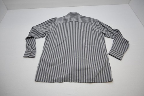 Bugatchi Uomo Dress Shirt Striped Modal Polyester Button Up Mens Size Large - Picture 6 of 6