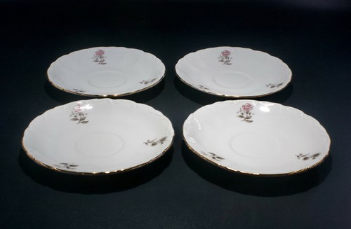 Saucers by Fine Bohemian China w/Maria Pattern Made in Czechoslovakia (4) - Picture 3 of 5