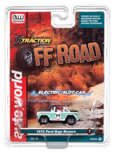 Ford Baja Bronco 1972 Auto World Xtraction SC407-1B blanco con verde azulado claro Race Gra - Imagen 4 de 4