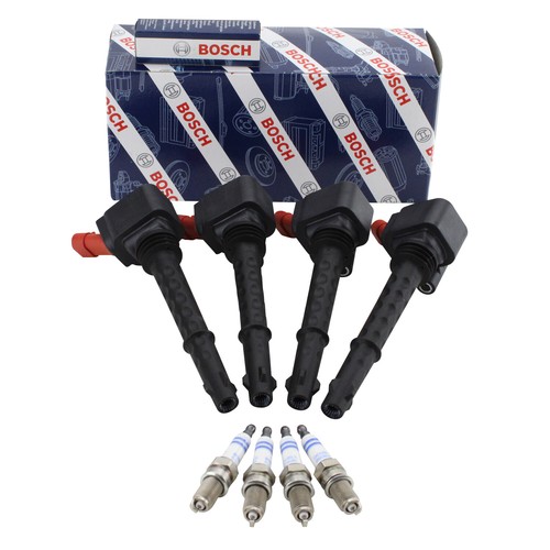 Bosch 4x Ignition Coils & 4x Double Iridium Spark Plugs KIT for 500L Renegade L4 - Picture 1 of 6