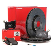 BREMBO Bremsscheiben Ø 350mm + Beläge Wako für MERCEDES W176 C/X117 45AMG vorne