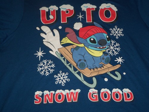 NEW, Disney Stitch "Up To Snow Good" T-shirt Boys Size 2XL (18) - Picture 2 of 2