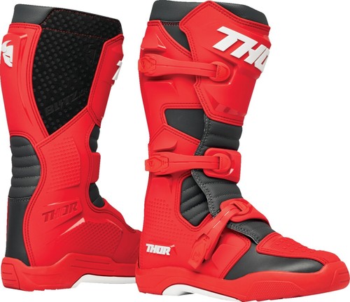 Thor Blitz XR Mens MX Offroad Boots Red/Charcoal