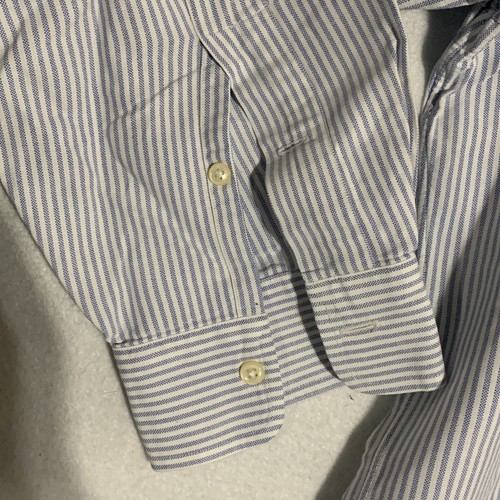 Ralph Lauren Mens White Blue Collared Striped Button Front Shirt Size 16 1/2-35 - Picture 4 of 7