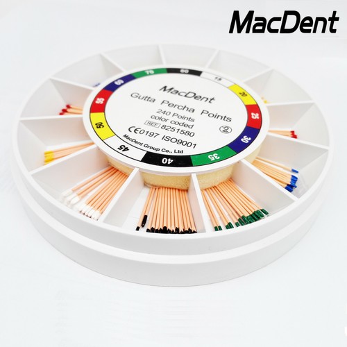 MacDent 15-80 Mixed Dental Endodontic Gutta Percha Point Absorbent Paper Points - Picture 3 of 19