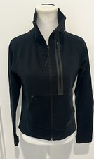 Nike Jacket Medium Black Women Full Zip Swoosh Athletic Sporty Thumb Holes
