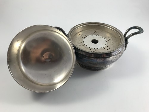 Antique ROGERS & BRO Triple SILVER PLATE Covered BUTTER w/ LINER - BIRDS, FLORAL - Imagen 3 de 12