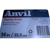 Anvil 14 in. Blue Steel Taping Knife with Soft Grip 5 in. Handle 3