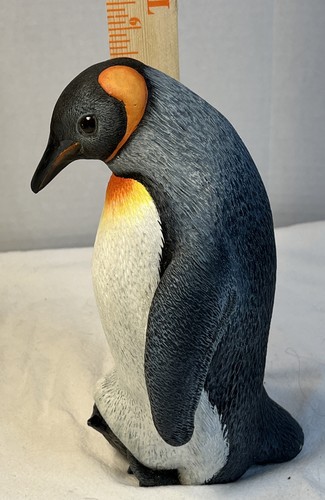 Penguin Black White King Emperor Penguin with Baby Resin Statue Display Figurine - Picture 5 of 6