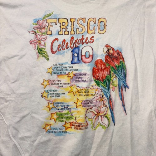 NUEVO CON ETIQUETAS Camisa Gildan Jimmy Buffett Para Hombres XXL "IDK" Tour Blanco Frisco Celebra - Imagen 6 de 7