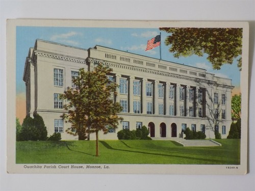 Monroe Louisiana LA ~ Ouachita Parish Court House 1940s eBay Monroe Louisiana LA ~ Ouachita Parish Court House 1940s eBay