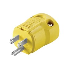 Arrow Hart AH5965CR Yellow Corrosion Resistant Plug 15A-125V NEMA 5-15P Cooper