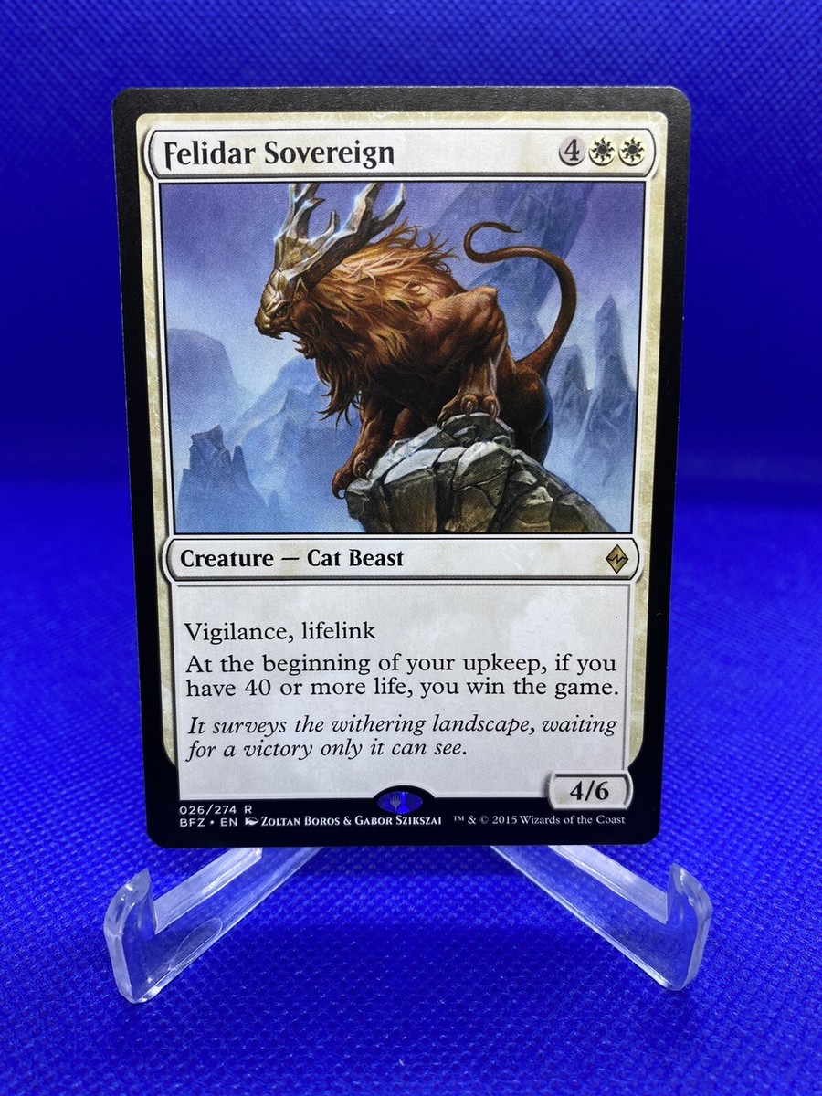 Felidar Sovereign 1x FOIL BFZ MTG Battle for Zendikar Rare MINT white Felidar Sovereign 1x FOIL BFZ MTG Battle for Zendikar Rare MINT white