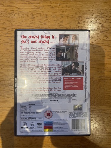Girl Interrupted DVD rated 15 Region 2 - Picture 2 of 5
