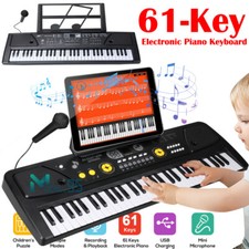 Educational Learning Toys 61-Key Electronic Keyboard Piano for Kids Best Gifts