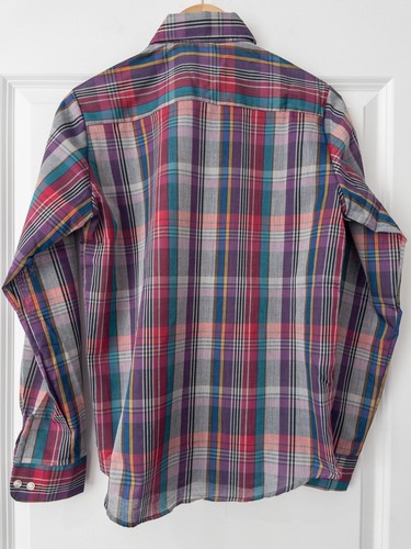 NEW Vintage Women’s Plaid USA Made Shirt Streets Button Down Sheer Shirt Sz 12 - Picture 4 of 4