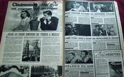 VIVIEN LEIGH CLARK GABLE GWTW COVER Cinemonde (1/2/50) 1911-23 Hollywd histry - Foto 5 di 8