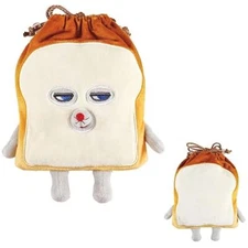 Pandorobou Bread Thief Plush Drawstring Bag H21xW17xD1cm Japan New