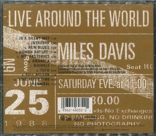 MILES DAVIS "Live Around The World" CD-Album - Picture 2 of 2