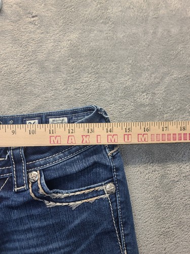 Miss Me Jeans Womens 26x29 Skinny Fit Ankle Dark Wash Distressed Thick Stitch - Picture 7 of 14
