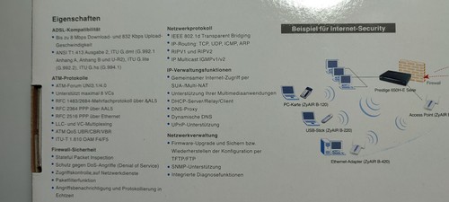 Zyxel LAN ADSL Router / Switch Prestige 650H-E7 -komplett- -unbenutzt- - Bild 6 von 7