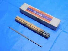 12pc NEW NICHOLSON 4" #0 BARRETTE SWISS PATTERN NEEDLE FILE CHECKERED HANDLE