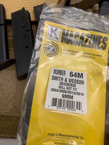2-Pack 8 RD Magazine fits Smith & Wesson 9mm 39 439 639 64M S&W USA MADE mag - Picture 2 of 4
