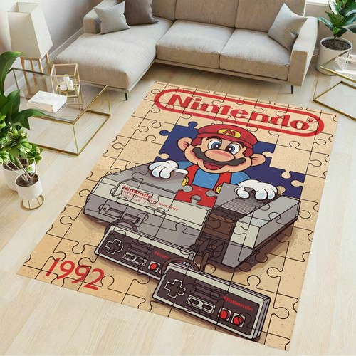 Arcade rug, gamer rug, game room rug, arcade room rug, puzzle rug - Picture 4 of 9