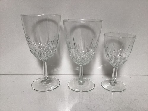 P92 10pcs Vintage Cristal D' Arques Durand Claret Wine Stem Diamant Glass - Picture 6 of 24