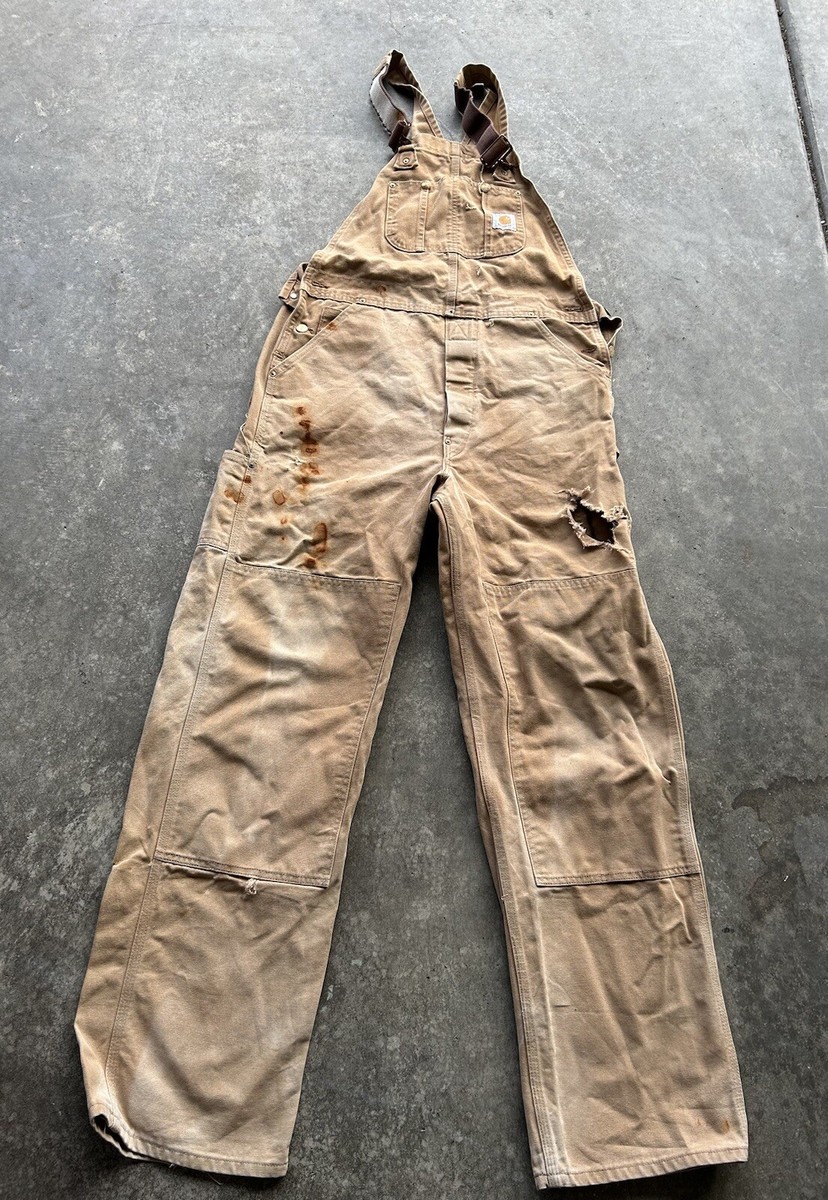 Carhartt USA製 Duck Double Knee Overalls Carhartt Overalls Mens 40 x 32 R01 Double Knee Bib Duck