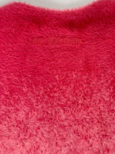 Air Jordan Mens Button Up Cardigan NWT Aster Pink Sz L Shaggy Soft Nike - Picture 8 of 8