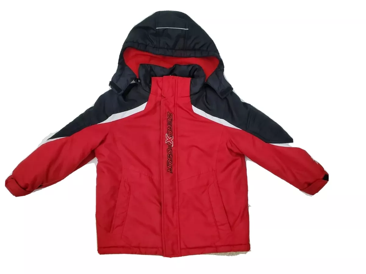 ZeroXposur Size L Boys Youth Red Snow Double Zip Front Detachable Hoodie Jacket