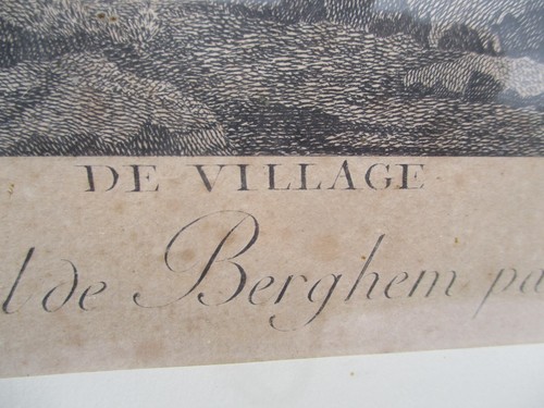 Gravures XVIIIème Siècle encadrés sous-verres Plaisir et retour au village - Foto 23 di 24